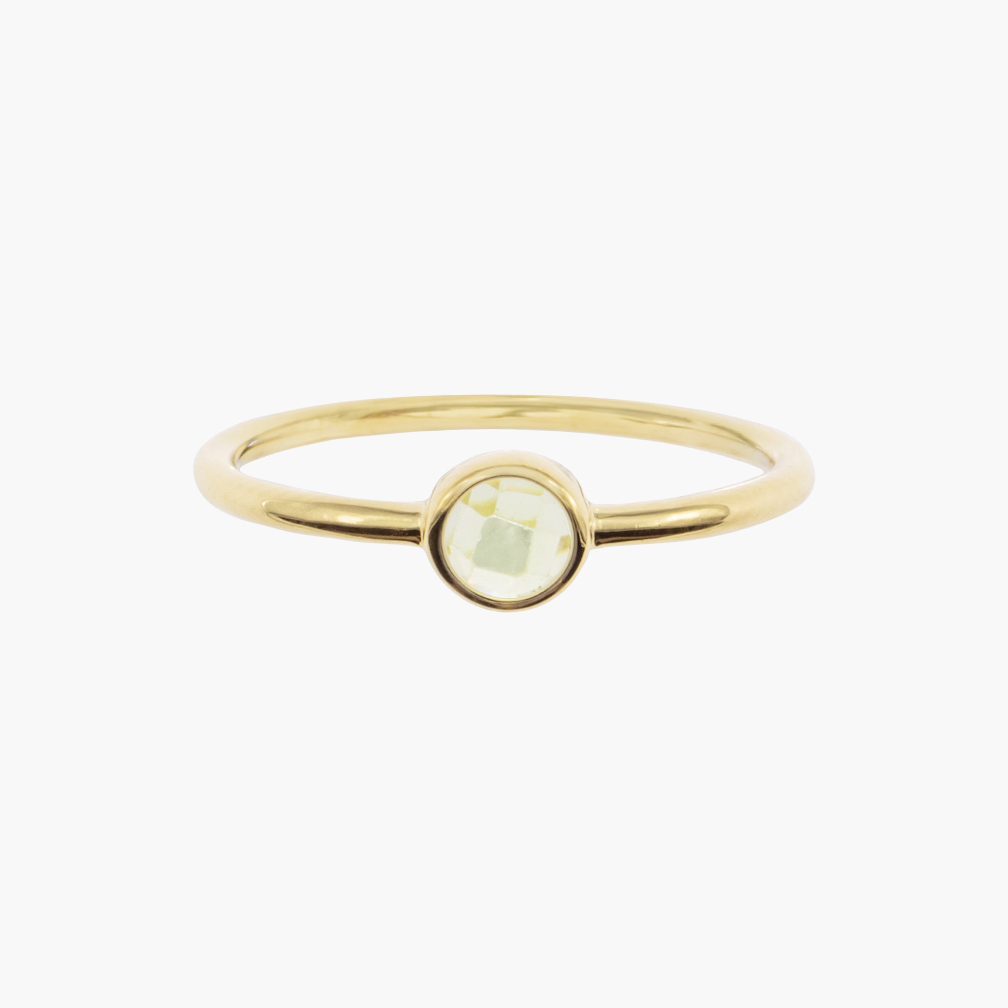 Bague Gemia en pierre Péridot plaqué or - SLOYA
